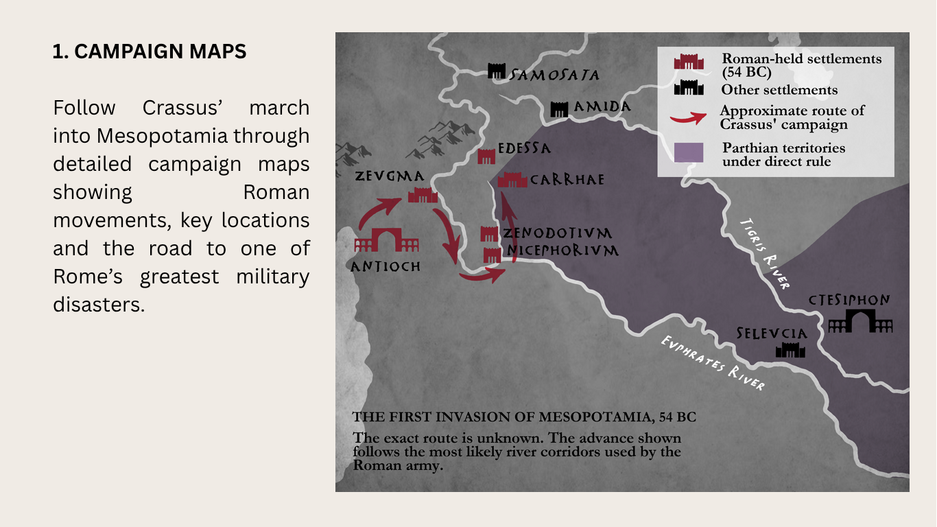 Carrhae campaign maps