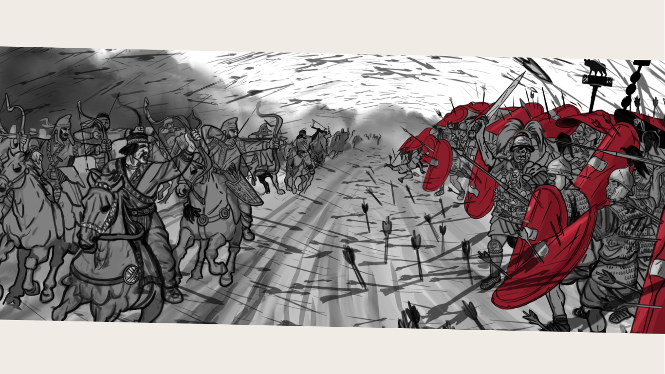 Battle of Carrhae illustration
